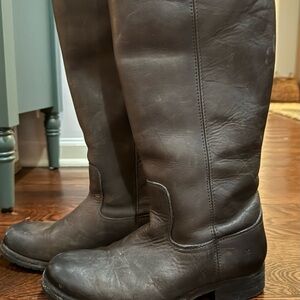 Frye Dark Brown Leather Women's Boots
